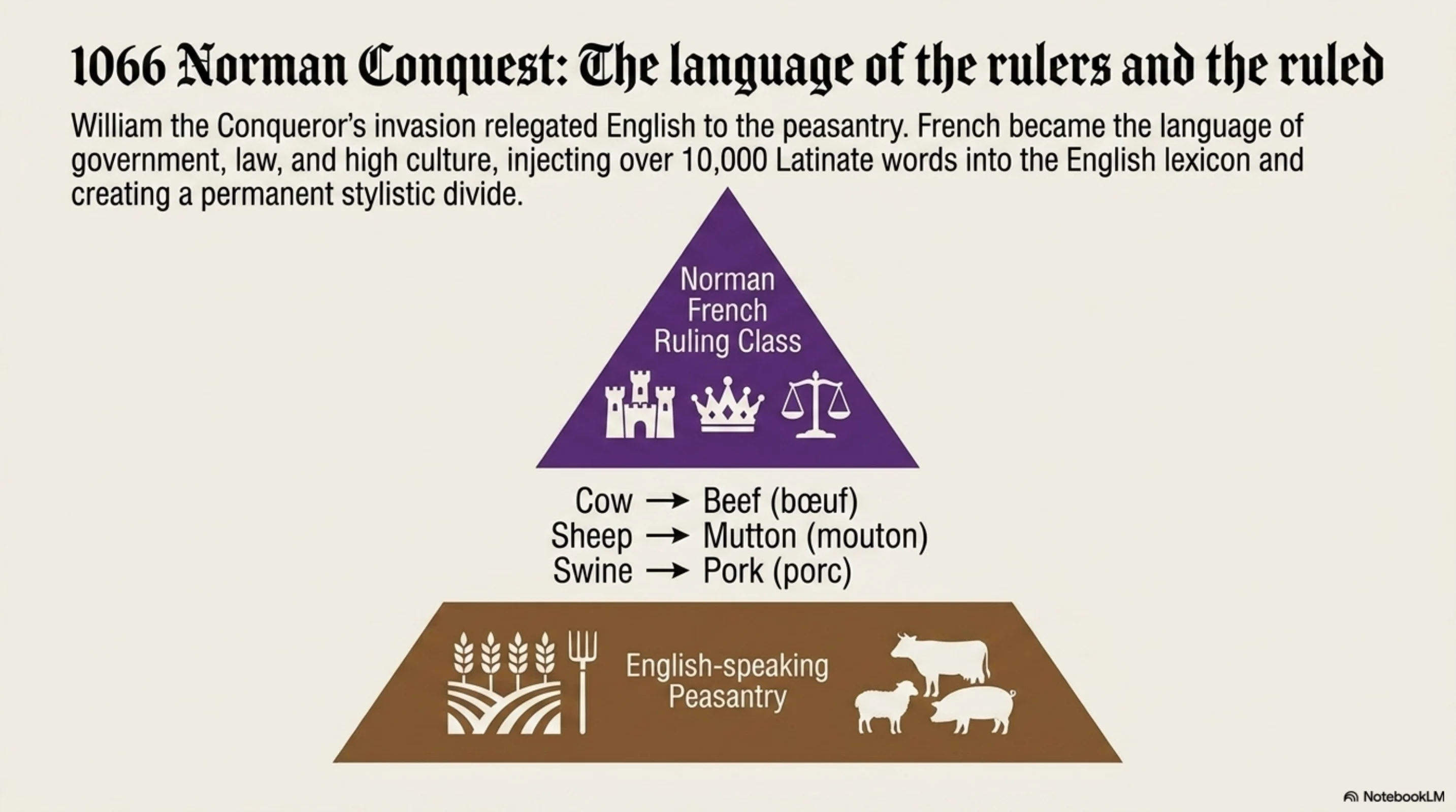 The 449 AD migration of Angles, Saxons, and Jutes from Denmark and northern Germany into Britain, creating a linguistic isolation chamber