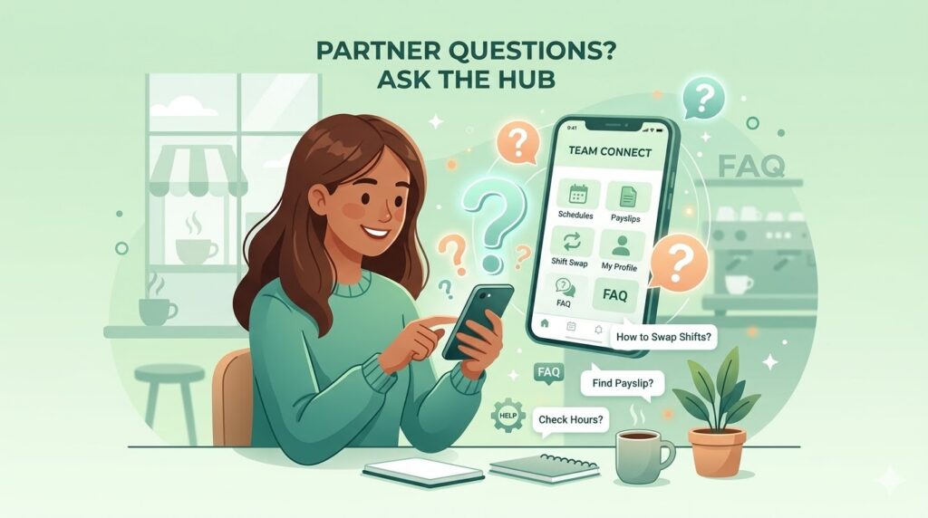 starbucks partner hours app