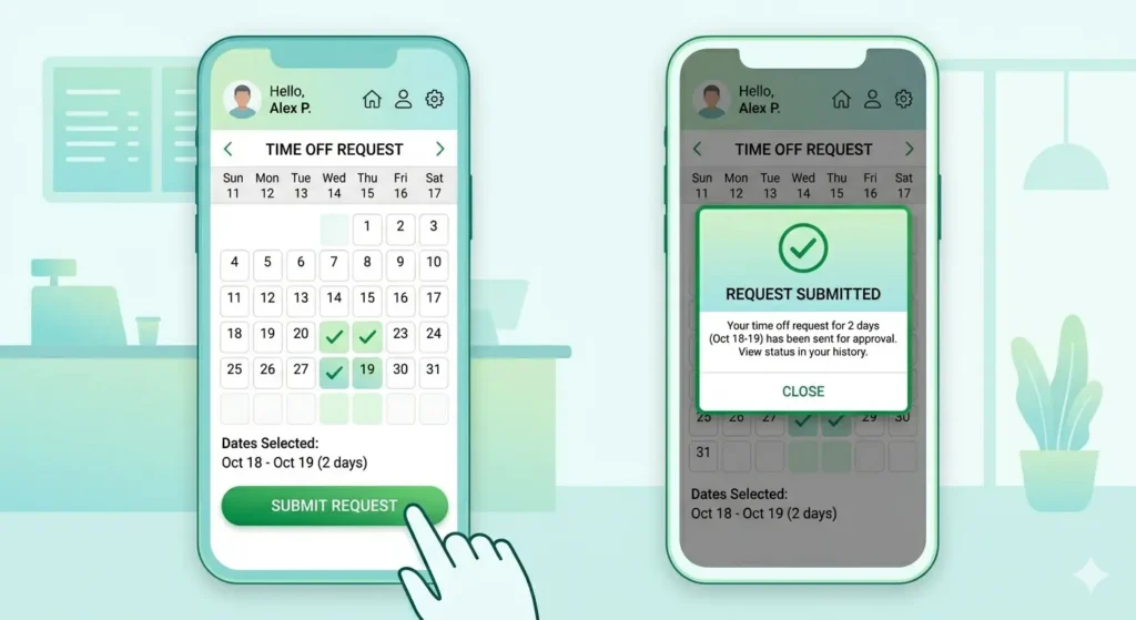 Starbucks Requesting Time Off