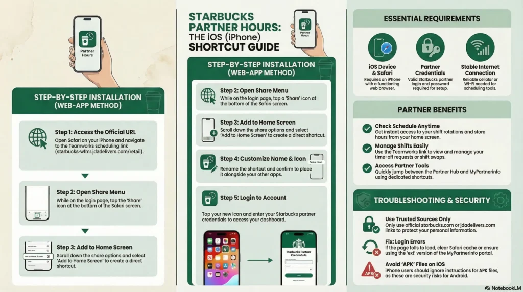 Starbucks Partner Hours iPhone