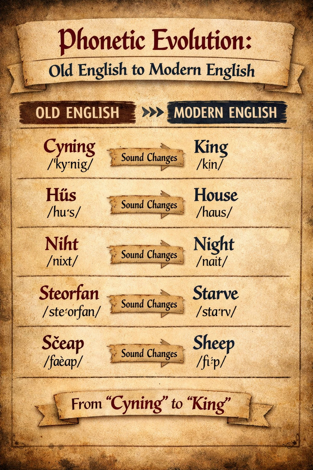 old english vs modern english