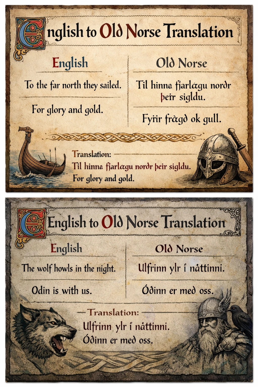 english to norse translation