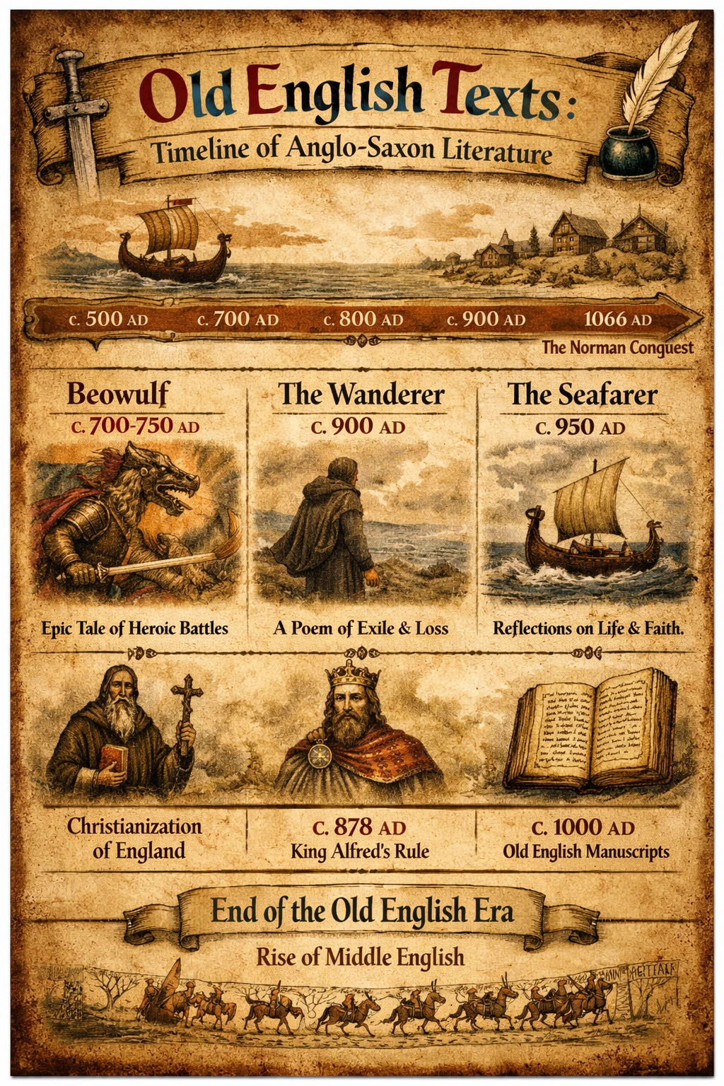 Famous Old English text translations